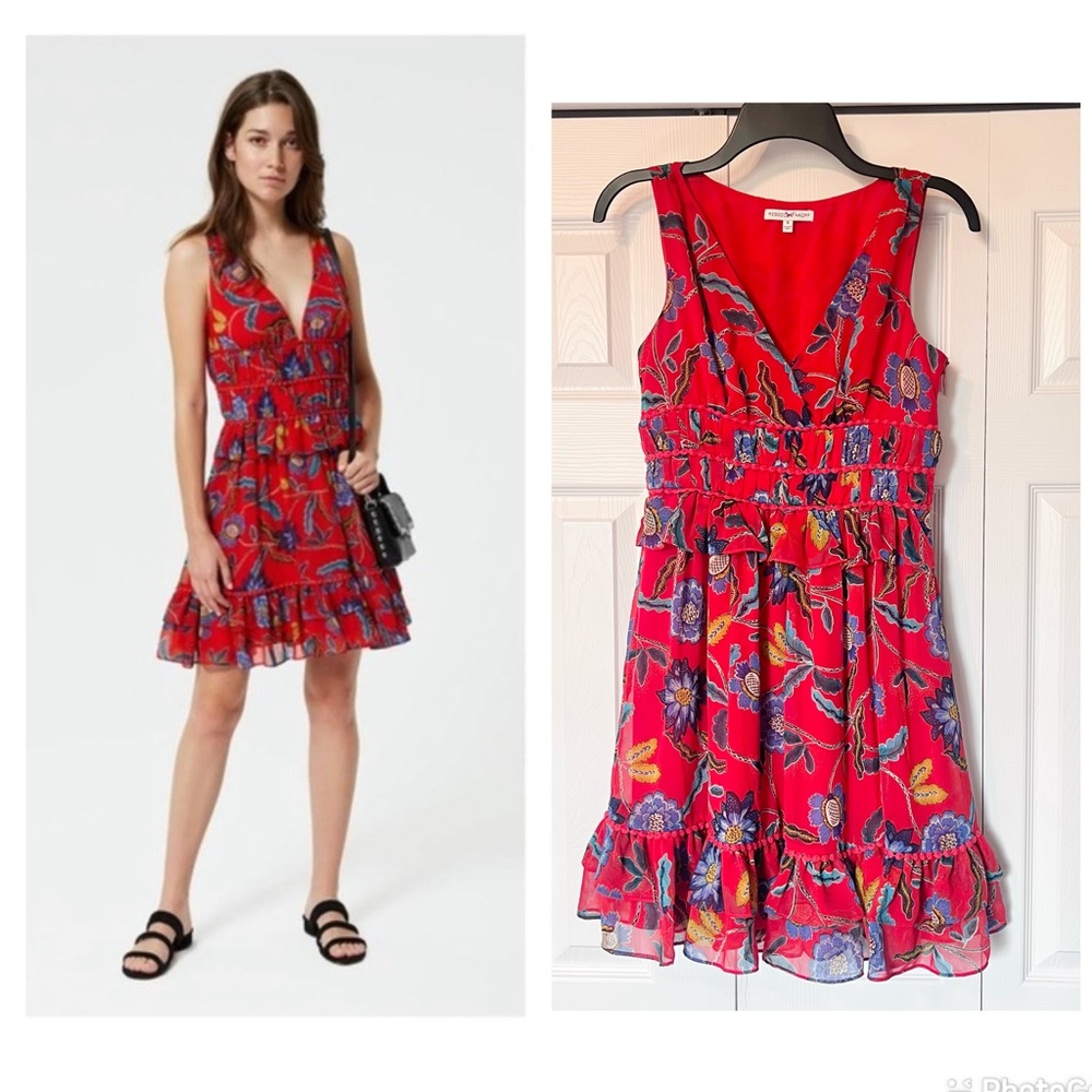 Rebecca Minkoff Red Floral Lucy Dress size 0